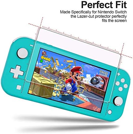 daydayup [4 опаковки] Hestia Goods Защитно фолио за екран от закалено стъкло, съвместими с Nintendo switch lite - Прозрачна