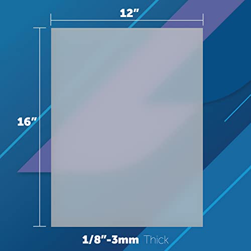 Матиран акрилен лист Mega Format Трайно Гъст покритие от плексиглас за произведения на изкуството, Обложки, прозоречни стъкла и лазерно гравирани 12 x 16 1/8 (3 мм) -1pk