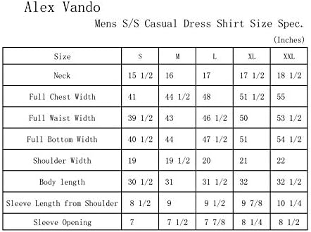Мъжки Ризи Alex Vando Ежедневната Мъжка Риза Редовен Намаляване С Къс ръкав копчета