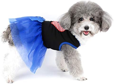 Zunea Рокля-пакет за малко Кученце, Принцеса Рокля с панделка за момичета-Кученце, Лятна Пола от САЩ с Пеперуда, Рокля-риза