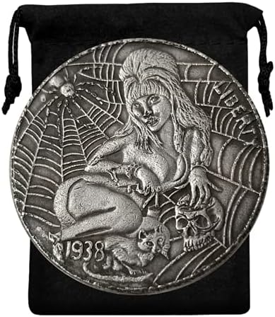 Kocreat Копие от 1938 U. S Hobo Монета - Женски Кот-Паяк и Бул сребърно покритие Копие на Сувенирни Монети Morgan Dollar
