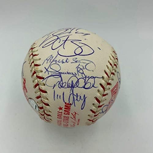 Дерек Джитър Мариано Ривера Ортис Подписа Договор за Мач на звездите бейзбол 2004 МЕЙДЖЪР лийг бейзбол - Бейзболни топки с автографи