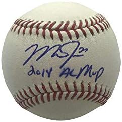 Майк Пъстърва подписа Авто OML Baseball 2014 AL MVP MLB - Бейзболни топки с Автографи