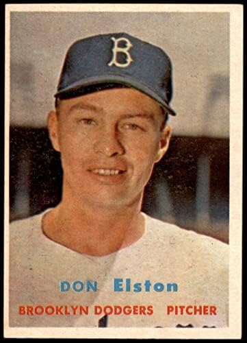 1957 Topps 376 Дон Элстон Бруклин Доджърс (Бейзбол карта), БИВШ играч на Доджърс