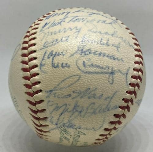 1958 Екип А е 25 пъти Подписа бейзболен договор С РОДЖЪР МАРИСОМ, за Новобранец на Годината на AUTO PSA/DNA 7 LOA - Бейзболни