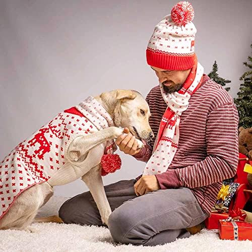 Blueberry Пет 2022/2023, Нов Коледен Семеен Пуловер за кучета, Празничен Пуловер с имитация на вратата с Елени и Снежинками,