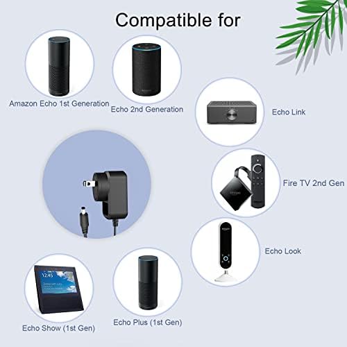 Подмяна на захранващия кабел Echo 21 W за Алекса 1-во и 2-ро поколение, Echo Show 1-ви, Echo Look Camera, Echo Link с