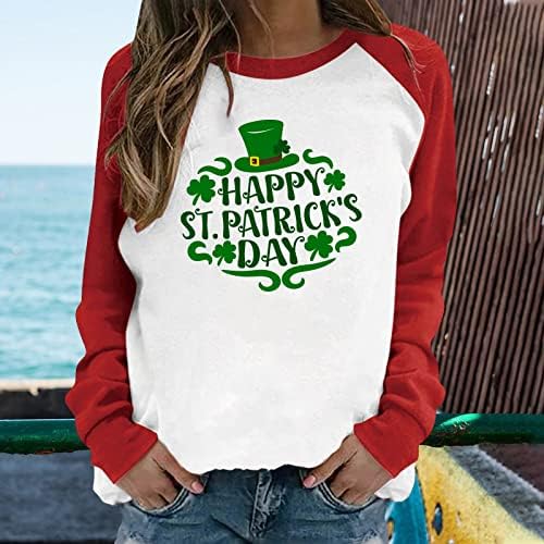 Ризата на Деня на Св. Патрик, Дамски Пролетни Блузи Големи Размери, Графични Тениски, Удобни Блузи с кръгло деколте, Скъпа Кавайная Дрехи, Y2k, Потник, Блуза