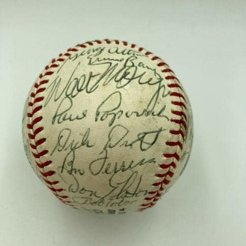 Бейзболни топки Chicago Cubs HOF & Legends с множество Автографи на 37 Играчи Ърни Бэнкса JSA COA - Бейзболни Топки с автографи