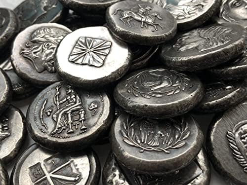 Гръцките Монети, Месинг Със Сребърно Покритие Старинни Занаяти Чуждестранни Възпоменателни Монети Неправилен Размер Тип 34
