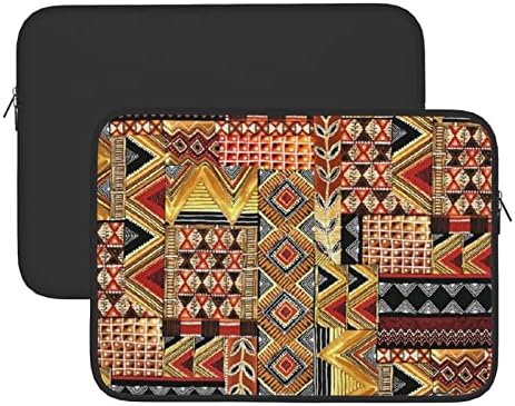 Малка чанта за лаптоп в стил смесица от африкански текстил FFEXS, здрав водоустойчив плат, чанта за лаптоп 13/15 инча, за бизнеса, училището.