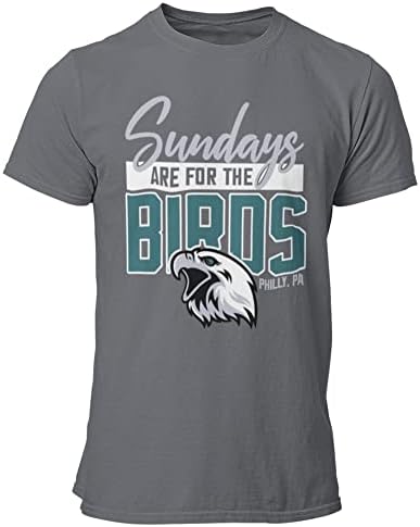 SUNDAYS ARE for The Birds, класическа тениска за възрастни Унисекс в ретро стил, впитывающая влагата Dri-Power, произведено в САЩ!