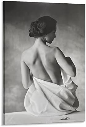 Черно-Бяло Стенно Изкуство Дамски Гола Дама Плакат Красотата на Тялото Платно Плакати, Щампи Картина за Хол Спалня Офис