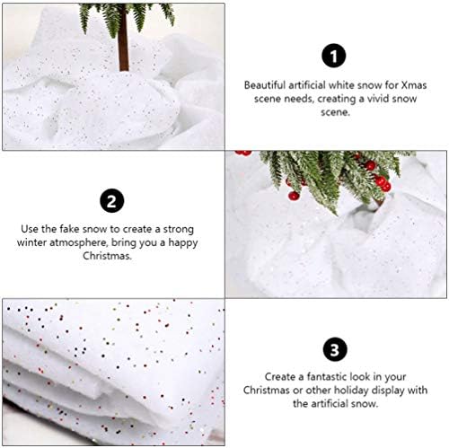 VICASKY 1 Лист Коледа Снежната Покривка Одеяла, Дебели Бели Памучни Одеяло Изкуствено Фалшива Снежна Покриване на Декорации