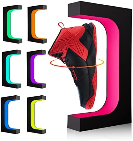 Плаващ Дисплей за обувки, Левитирующий Притежателя на Влакчета за показване на обувки с 16 цвята Led Осветление, Въртящи