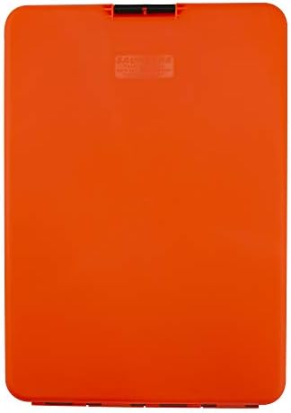 Пластмасов буфер Saunders Bright Orange SlimMate за съхранение на титуляр форма с размер на буквата. Ергономичен клипборда