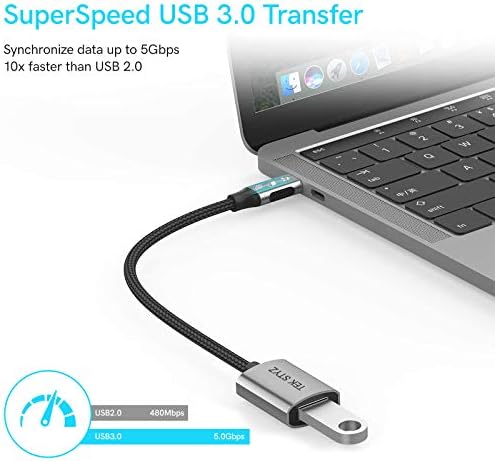 Адаптер Tek Styz USB-C USB 3.0 е обратно Съвместим с вашите слушалки Bose QuietComfort с датчиците OTG Type-C/PD за мъже