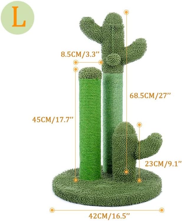 Когтеточка за котки WALNUTA M/L Cactus с сизалевой въже, Когтеточка за котки, Кактус, за млади и възрастни котки, играчка