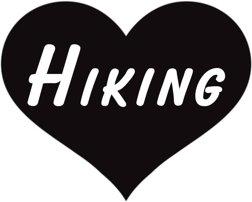 I Love Hiking Стикер в клетка с сърце от Check Custom Design - различни цветове и размери