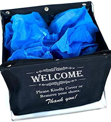 Сгъваем текстилен кутия за съхранение на еднократна употреба, калцуни или пинеток (включва 10 чифта калцуни)! Отличен