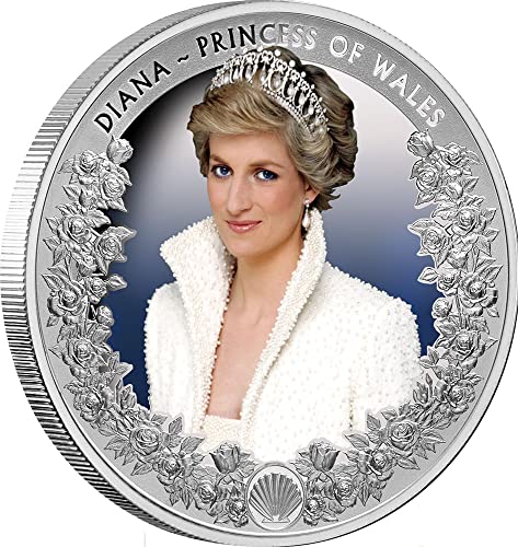 2022 DE Модерна Възпоменателна монета PowerCoin Принцеса Даяна Уэльская 1 Унция Сребърна монета 5$ Токелау 2022 Proof