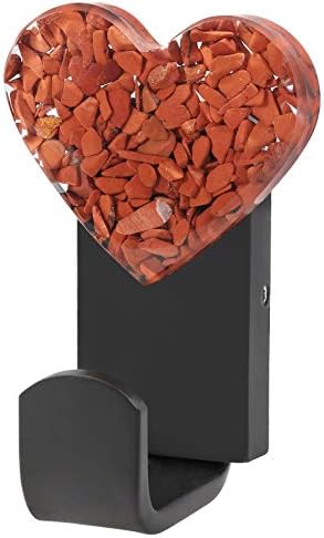 Amogeeli 2 елемента във формата На Сърце Кристал Катран, Метални Стенни Куки за Закачване, Декоративна Закачалка за Шапки