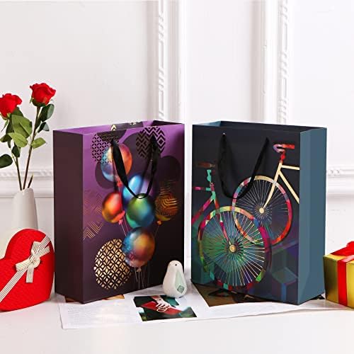 Подаръчни пакети Maxcocola 8 pack, Подаръчни пакети премиум-клас в голям размер, с дръжки на Едро, Подарък опаковка от