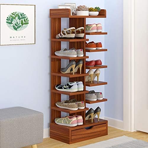 TOMYEUS Стелажи за обувки Компактна Домашна и Многопластова стойка за обувки шкаф за Обувки Вертикална стойка за съхранение