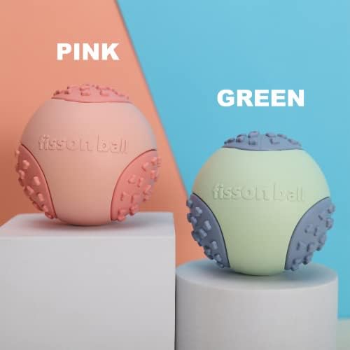 CNJerryXD Интерактивна и Здрава Розова Гумена Вокална играчка за домашни любимци с топка за безкрайно забавление, подходящо