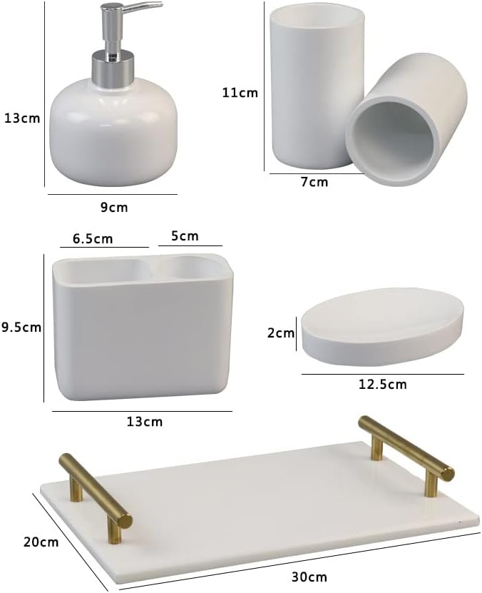 MJWDP Набор от Тоалетни Принадлежности Nordic Комплект За Миене на Баня на Притежателя на Електрическа Четка за зъби