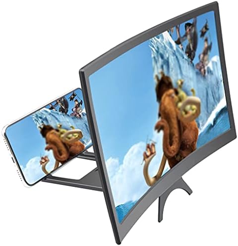 YFQHDD 12-Инчов Мобилен Телефон С Извит Екран Усилвател на 3D Видео Мобилен Телефон Увеличително Стъкло Поставка Скоба