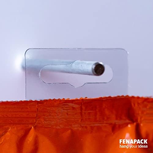 Fenapack Hang Tab 4547-EL | 500 единици (2 опаковки по 250 бройки) | Побира до 17,63 унция (500 г) | Отвор за еврозакладки