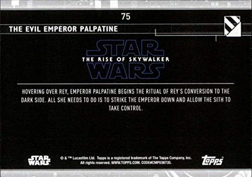 2020 Начело Star Wars The Rise of Skywalker Series 275 Търговска карта Зъл император Договор