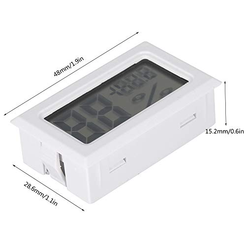 Цифров LCD Влагомер за стая, Термометър L25-204Y, Монитор Влажност на въздуха за Дома, Офиса, Оранжерии (Бял)