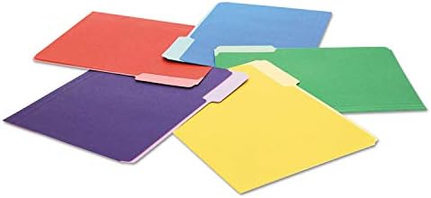 Разнообразни цветни папки с файлове в горната част на раздела
