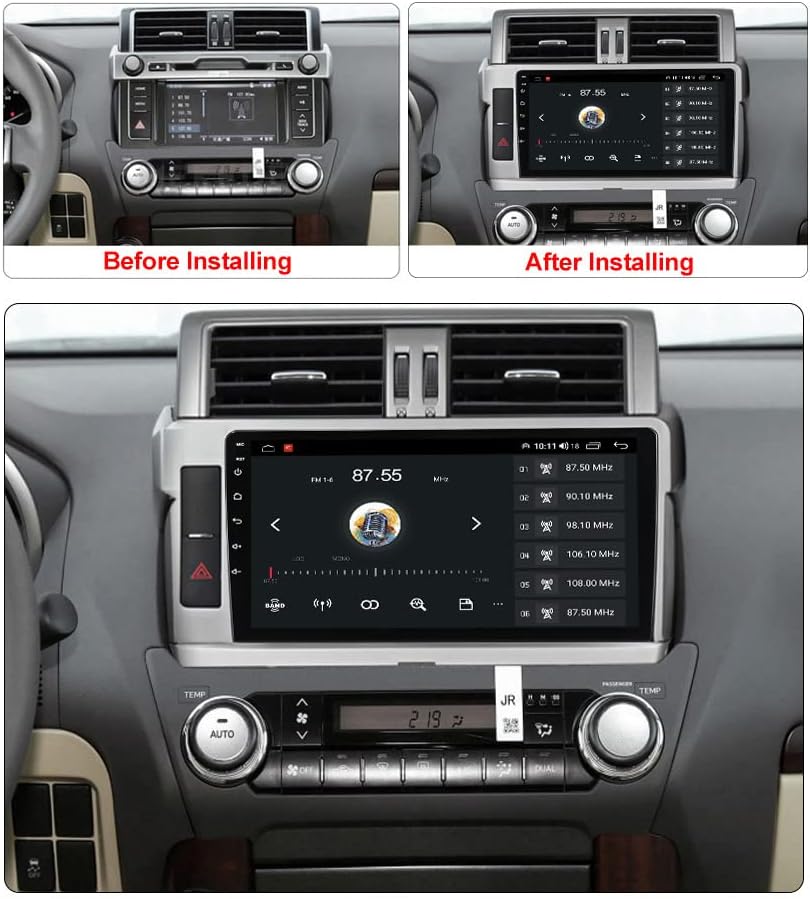 Автомобилна Стерео радио за Toyota Land Cruiser Prado 150 2013-2017, Android 11, Главното устройство, Сензорен екран,