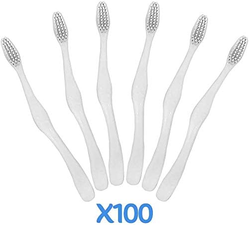 FactorDuty 100 четка за зъби на едро Ръчно еднократна пътен комплект четка за зъби за възрастни или деца, средно меки,
