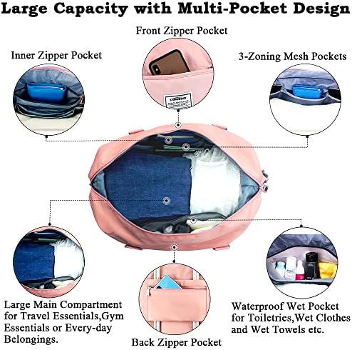 Пътна спортна чанта STANDROCK, Голяма спортна чанта-Тоут за жени, Дамски Чанти за уикенда за една нощ с мокри джоб, Пътни