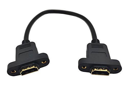 Qaoquda Панел кабел-удължител HDMI 2.0 конектор От жена до жена, Високоскоростен Поддръжка на резолюция 4K за Blu-Ray