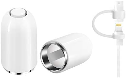 Магнитни Сменяеми капачки за Apple Молив 1-во поколение (2 опаковки) - с допълнително силиконово адаптер за кабел, Защитен
