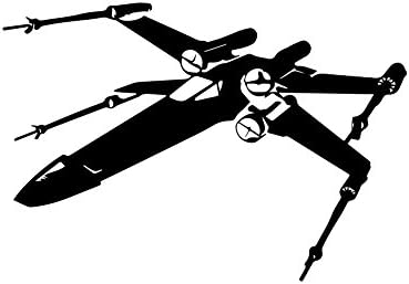 X-Wing Silhouette 6 Vinyl Стикер на Автомобилна стикер (6 Бял)