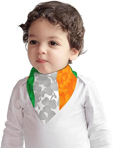 Аугенштерн Памучни Бебешки Лигавници Ирландски Флаг Трилистники Детска Кърпа Лигавници За Никнене На Млечни Зъби Хранително-Вкусовата