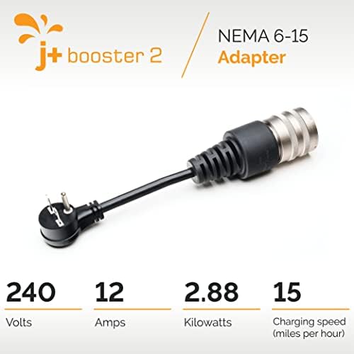 Жак Адаптер за зарядно устройство NEMA 6-15 за J + Booster 2 | Портативно зарядно устройство с 2-ро ниво EV за всички