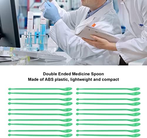 Мини-Лъжица за лекарства, 20PCS Лъжици За Вземане на Проби от ABS Пластмаса Двустранни Богат на функции за Аптека за