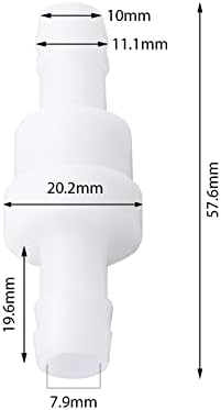 4шт 10 мм Еднопосочен Клапан Еднопосочен Въздушен Воден Газов Клапан Пластмасов Еднопосочен Клапан за Пречистване на