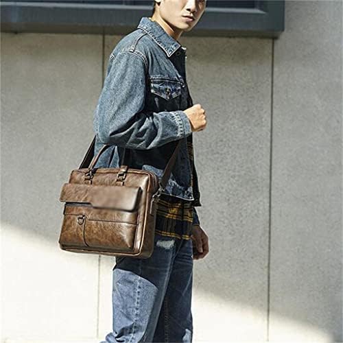 WYFDP Мъжка чанта, чанта през рамо, реколта мъжки чанти, чанта, мъжка чанта през рамо, портфейл (Цвят: B размер: както