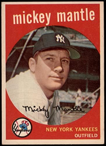1959 Topps 10 Мики Мэнтл Ню Йорк Янкис (Бейзболна картичка) VG/БИВШ Янкис