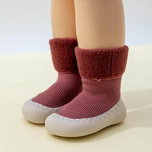 Детски Обувки За бебета Зимни Обувки За деца Мека Подметка Домашни Нескользящие Топли Чорапи На Пода Обувки Подметка