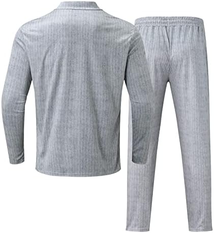 Мъжки Ежедневни Комплект от две части на Райе, Блуза с яка, цип, Панталони с джобове дантела прозорци, Модерен Спортен