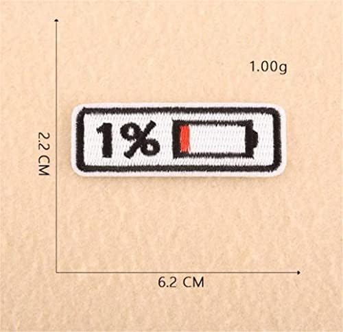 Батерия Мощност Кръпка Икони Бродирани Железни Ивици Етикети Сладка Бродерия Апликация Петна Комплект, подходящ за Деца